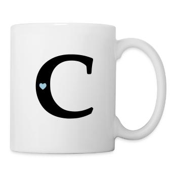 Buchstabe C Anfangsbuchstabe - Tasse - Weiß - Rechts