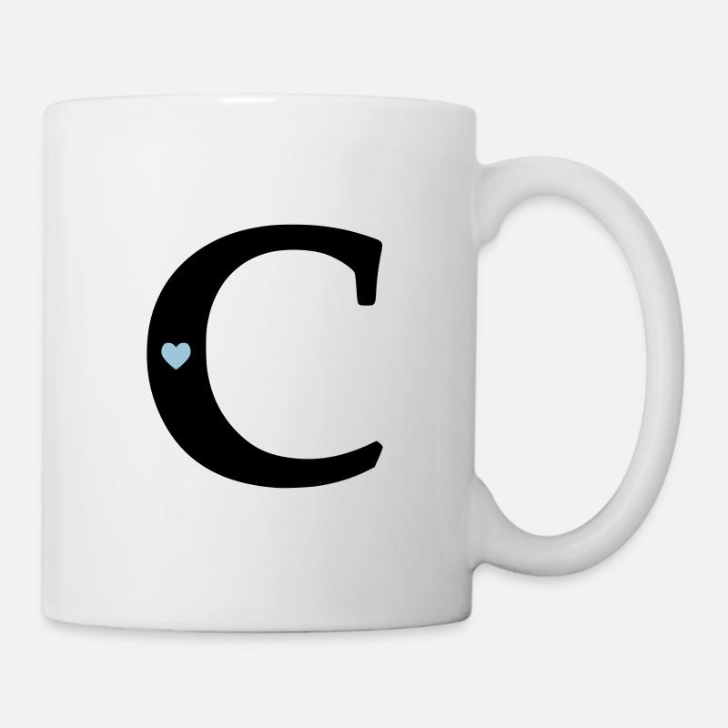 Buchstabe C Anfangsbuchstabe - Tasse - Weiß