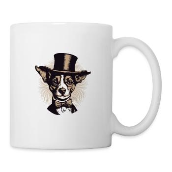 Der Gentleman Hund - Tasse - Weiß - Rechts