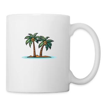 Palmen Insel Sommer - Tasse - Weiß - Rechts