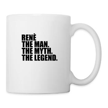 Mythos Legende lustiger bester Name René - Tasse - Weiß - Rechts