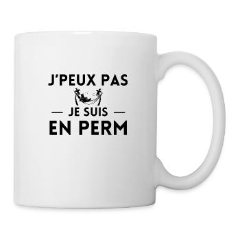 J'peux pas je suis en perm - Mug blanc - blanc - Droite