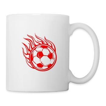 Soccer Flame Fire Symbol - Mug - white - Right