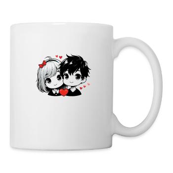 Couple mignon d’amoureux - Mug blanc - blanc - Droite