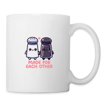 Salz und Pfeffer - Tasse - Weiß - Rechts