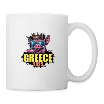 Grèce 2025 Cochon - Mug blanc - blanc - Droite