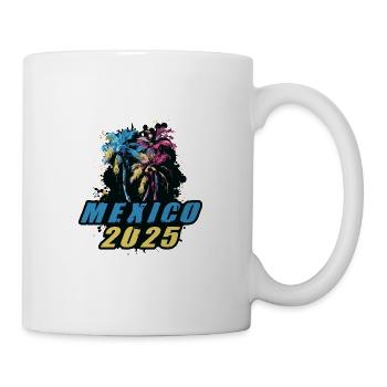 Mexiko 2025 Urlaub Palmen Bunt - Tasse - Weiß - Rechts