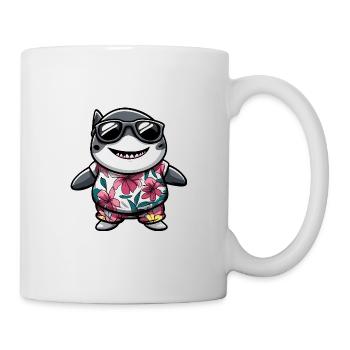 Hai Comic Urlaub - Tasse - Weiß - Rechts