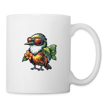 Kolibri Vogel Comic Urlaub - Tasse - Weiß - Rechts