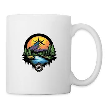 Berge Kompass - Tasse - Weiß - Rechts