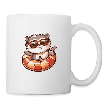 hérisson bande dessinée cool - Mug blanc - blanc - Droite