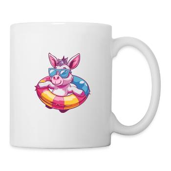 Esel Comic Cool - Tasse - Weiß - Rechts