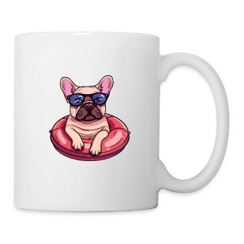 Buldog Français Chien Été - Mug blanc - blanc - Droite