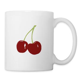 Cerises - Mug blanc - blanc - Droite