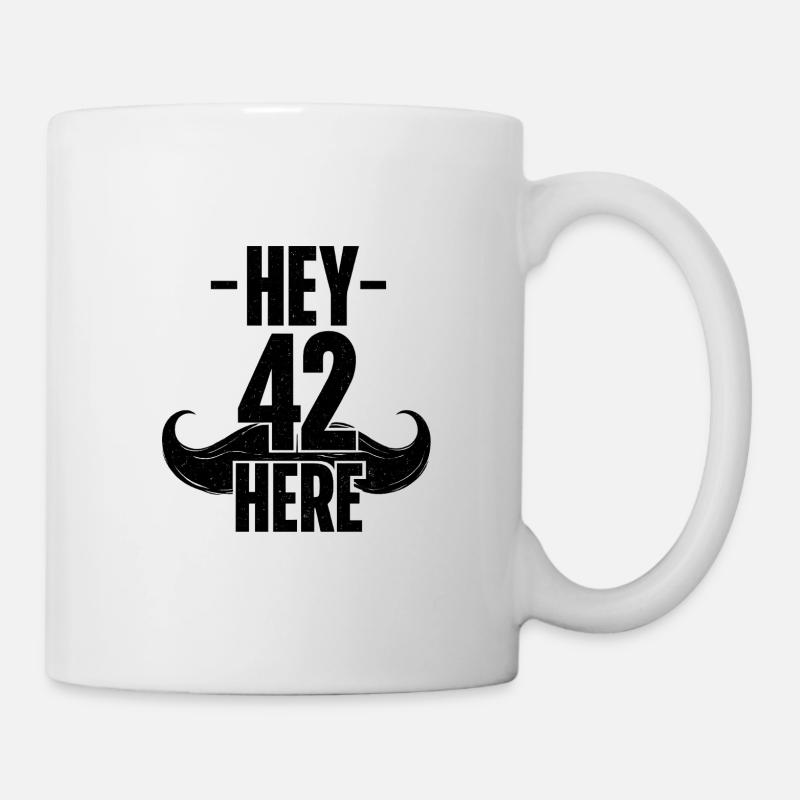 Hey_42 - Tasse - Weiß