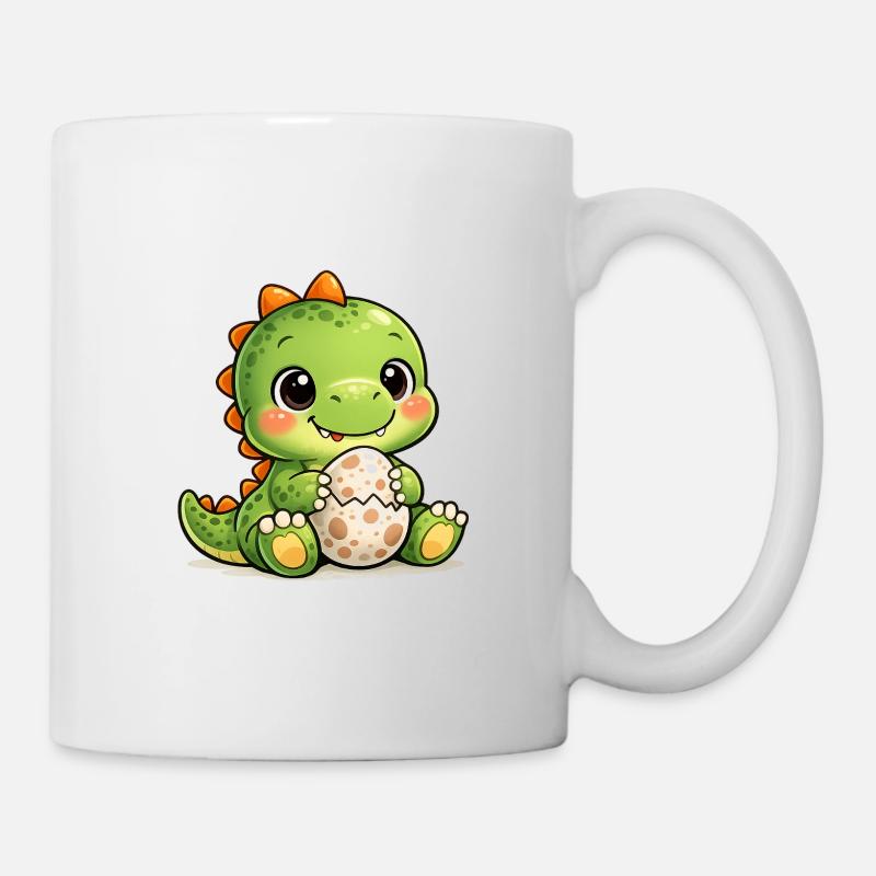 Dino with egg - Mug - white