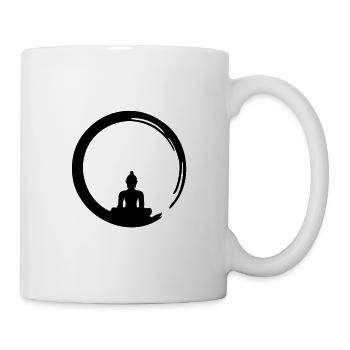 Enso Zen Meditation Buddha Yoga Erleuchtung Symbol - Tasse - Weiß - Rechts