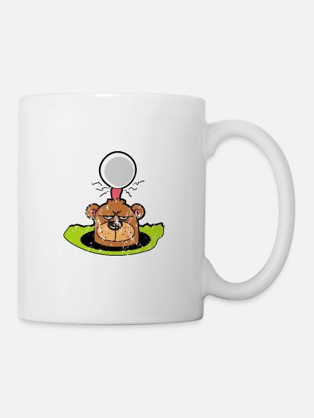 Retro Vintage Grunge Style Golf Course Golf Gopher - Mug - white