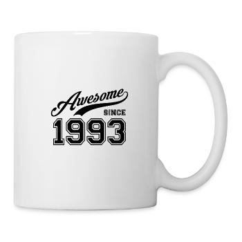 Awesome since 1993 Geburtstag Birthday Geburtsjahr - Tasse - Weiß - Rechts