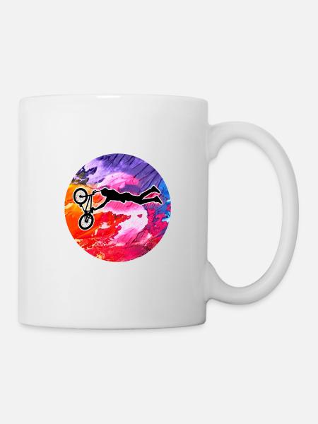 Bmx Biker Bike - Mug - white