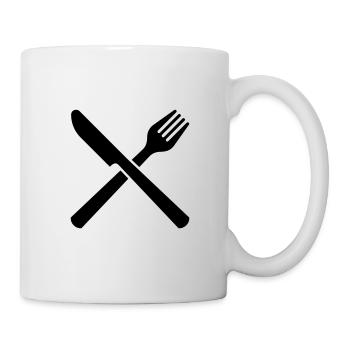 couverts - Mug blanc - blanc - Droite