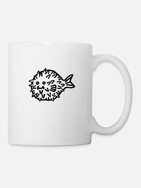 Kugelfisch - Tasse - Weiß