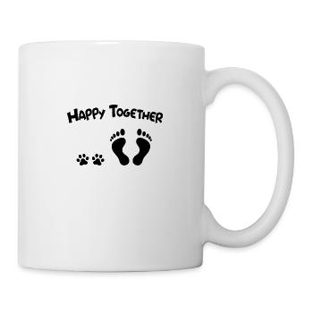 Amour de chien heureux - Mug blanc - blanc - Droite