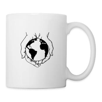 La terre entre les mains - Mug blanc - blanc - Droite