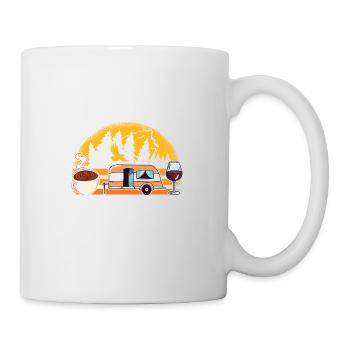 Plan Pour Le jour Café Camping Boire vin - Mug blanc - blanc - Droite