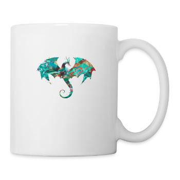 drache ,coloré,peinture,graffiti,illustration - Mug blanc - blanc - Droite