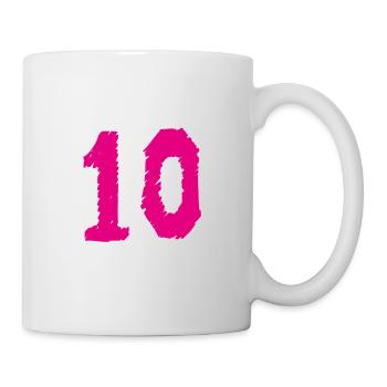 Zahl 10 Skizze - Tasse - Weiß - Rechts