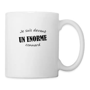 je suis devant un énorme connard - Mug blanc - blanc - Droite
