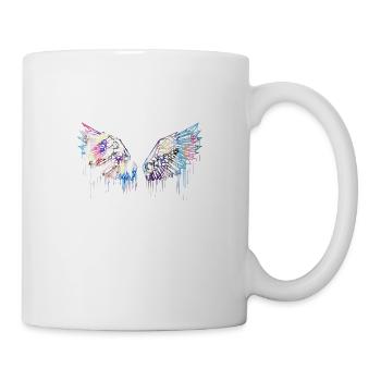 angelwings,flügel,aquarell,rot,engelsflügel - Tasse - Weiß - Rechts