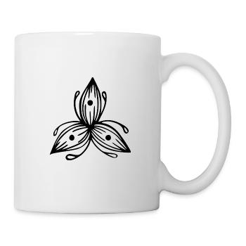 Fleur de lotus - Mug blanc - blanc - Droite