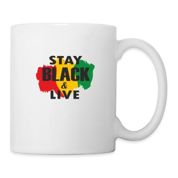 Juneteenth Day 1865, Restez noir et vivez - Mug blanc - blanc - Droite