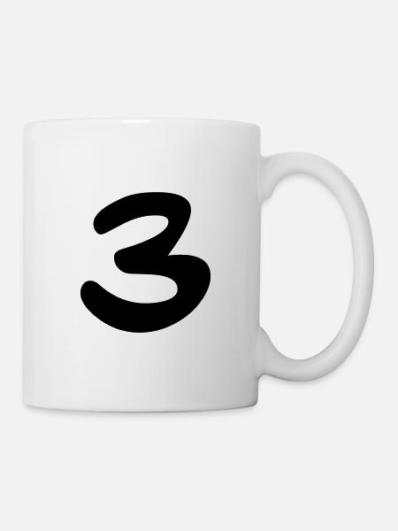 Drei - Tasse - Weiß