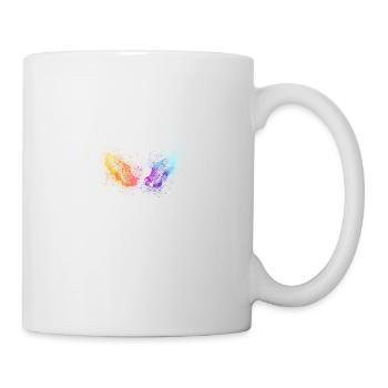 angelwings,flügel,aquarell,bunt,engelsflügel - Tasse - Weiß - Rechts