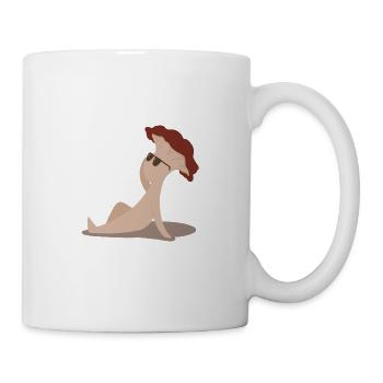 Sonnenbaden - Tasse - Weiß - Rechts