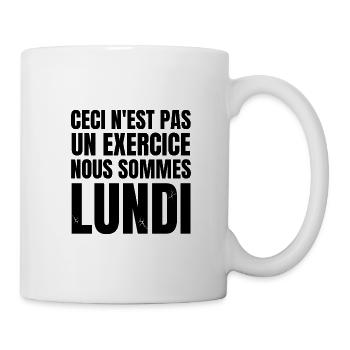 nous sommes lundi - Mug blanc - blanc - Droite