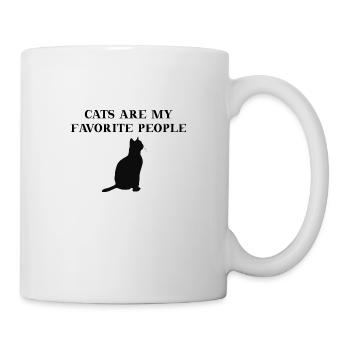 Cats are my favorite people gift idea cat cute - Mug - white - Right