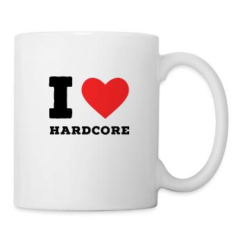 Ich liebe Hardcore - Tasse - Weiß - Rechts