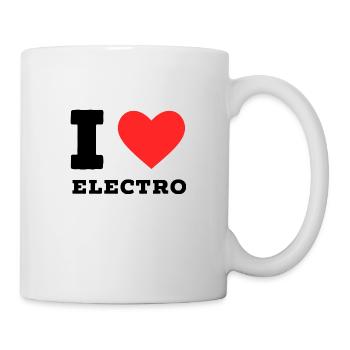 J’adore l’électro - Mug blanc - blanc - Droite