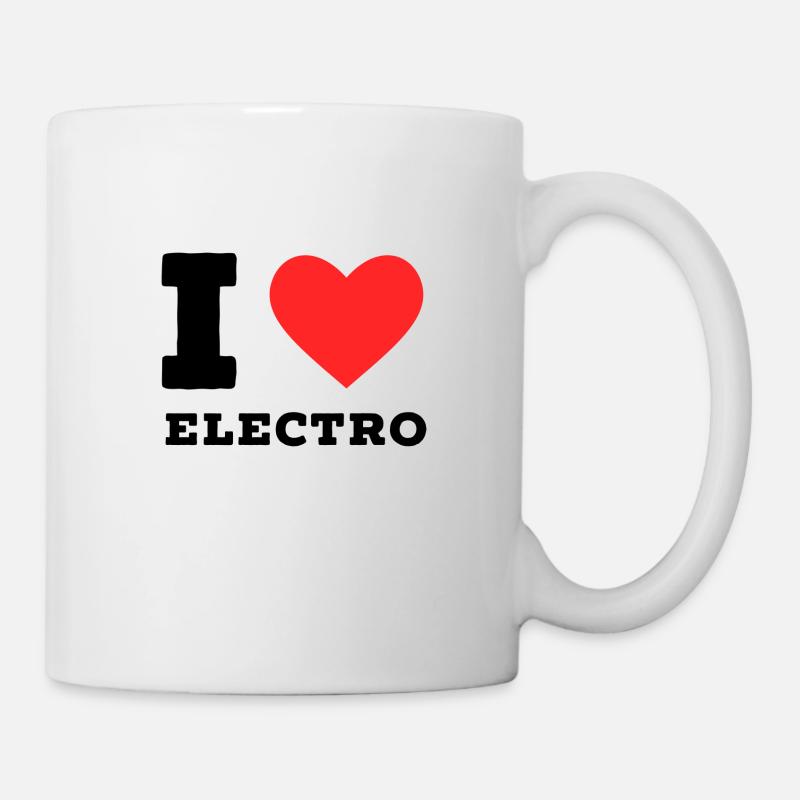 J’adore l’électro - Mug blanc - blanc