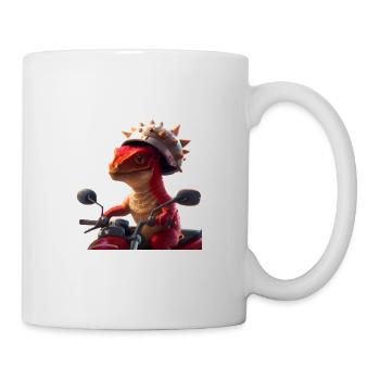 Happy Dino - Tasse - Weiß - Rechts