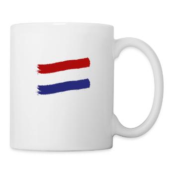 Niederlande Flagge Holland Niederländische Fahne - Tasse - Weiß - Rechts