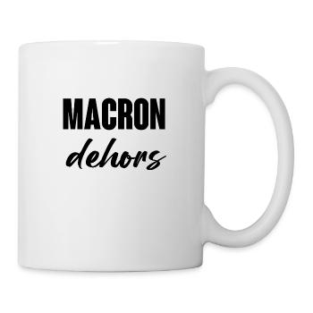 Macron dehors - Mug blanc - blanc - Droite