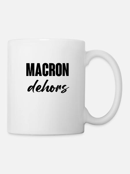 Macron dehors - Mug blanc - blanc