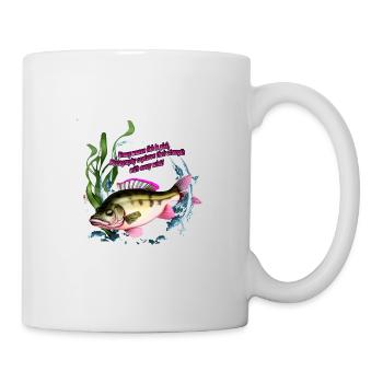 Angeldiven des Barschs: Eleganz in Aktion - Tasse - Weiß - Rechts