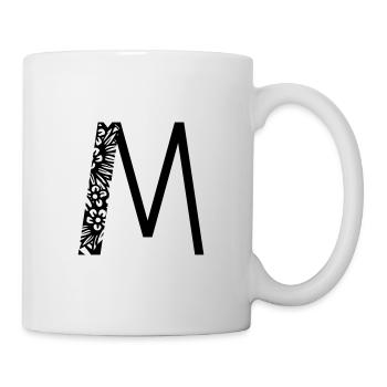 Buchstabe M - Tasse - Weiß - Rechts