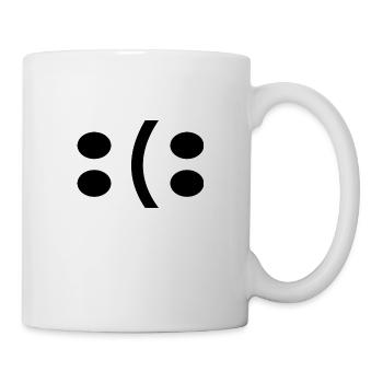 Motivation Du entscheidest Glücklich oder Traurig - Tasse - Weiß - Rechts